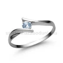 E333FK - AKVAMARIN köves Fehér arany Eljegyzési Gyűrű