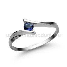 E333FZK - KÉK ZAFÍR köves Fehér arany Eljegyzési Gyűrű
