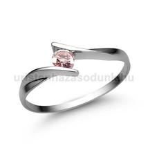 E333FZR - RÓZSASZÍN ZAFÍR köves Fehér arany Eljegyzési Gyűrű