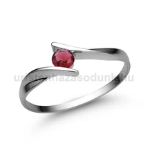 E333FR - RUBIN köves Fehér arany Eljegyzési gyűrű