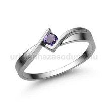 E334FM - AMETISZT köves Fehér arany Eljegyzési Gyűrű E334FM - AMETISZT köves Fehér arany Eljegyzési Gyűrű