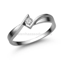 E334FLB12 - LABOR GYÉMÁNT:  0.12 CT (=3.1mm Ø) Eljegyzési Gyűrű