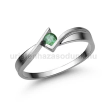 E334FS - SMARAGD köves Fehér arany Eljegyzési Gyűrű E334FS - SMARAGD köves Fehér arany Eljegyzési Gyűrű
