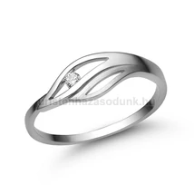 E335FC - CIRKÓNIA köves Fehér arany Eljegyzési Gyűrű