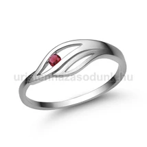 E335FR - RUBIN köves Fehér arany Eljegyzési gyűrű