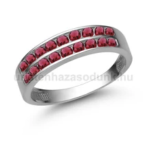 E342FR - RUBIN köves Fehér arany Eljegyzési gyűrű