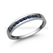 E344FZK - KÉK ZAFÍR köves Fehér arany Eljegyzési Gyűrű