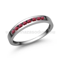 E344FR - RUBIN köves Fehér arany Eljegyzési gyűrű