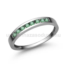 E344FS - SMARAGD köves Fehér arany Eljegyzési Gyűrű
