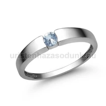 E345FK - AKVAMARIN köves Fehér arany Eljegyzési Gyűrű