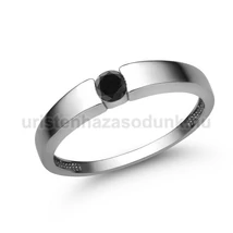 E345FBB - FEKETE GYÉMÁNT köves Fehér arany Eljegyzési gyűrű