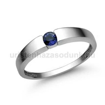 E345FZK - KÉK ZAFÍR köves Fehér arany Eljegyzési Gyűrű
