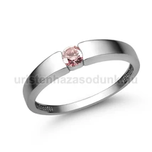 E345FZR - RÓZSASZÍN ZAFÍR köves Fehér arany Eljegyzési Gyűrű