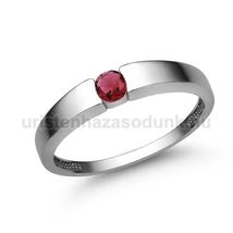 E345FR - RUBIN köves Fehér arany Eljegyzési gyűrű