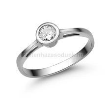 E346FZF - FEHÉR ZAFÍR köves Fehér arany Eljegyzési Gyűrű