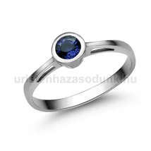 E346FZK - KÉK ZAFÍR köves Fehér arany Eljegyzési Gyűrű