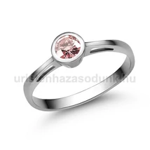 E346FZR - RÓZSASZÍN ZAFÍR köves Fehér arany Eljegyzési Gyűrű
