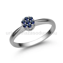 E347FZK - KÉK ZAFÍR köves Fehér arany Eljegyzési Gyűrű