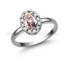 E348FZR_C - RÓZSASZÍN ZAFÍR - CIRKÓNIA köves Fehér arany Eljegyzési Gyűrű E348FZR_C - RÓZSASZÍN ZAFÍR - CIRKÓNIA köves Fehér arany Eljegyzési Gyűrű