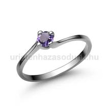 E34FM - AMETISZT köves Fehér arany Eljegyzési Gyűrű