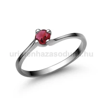 E34FR - RUBIN köves Fehér arany Eljegyzési Gyűrű