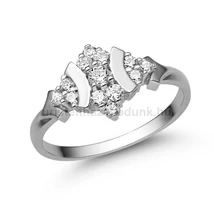 E350FZF_C - FEHÉR ZAFÍR - CIRKÓNIA köves Fehér arany Eljegyzési Gyűrű