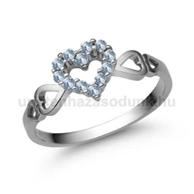 E351FK - AKVAMARIN köves Fehér arany Eljegyzési Gyűrű