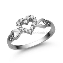 E351FC - CIRKÓNIA köves Fehér arany Eljegyzési Gyűrű