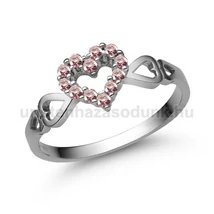 E351FZR - RÓZSASZÍN ZAFÍR köves Fehér arany Eljegyzési Gyűrű