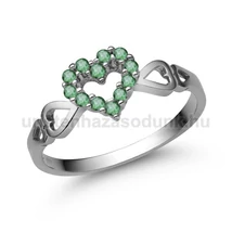 E351FS - SMARAGD köves Fehér arany Eljegyzési Gyűrű