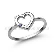 E352FM - AMETISZT köves Fehér arany Eljegyzési Gyűrű