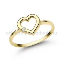 E352SC - CIRKÓNIA köves Sárga arany Eljegyzési Gyűrű