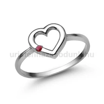 E352FR - RUBIN köves Fehér arany Eljegyzési gyűrű