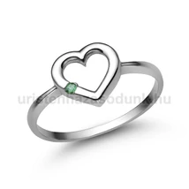 E352FS - SMARAGD köves Fehér arany Eljegyzési Gyűrű