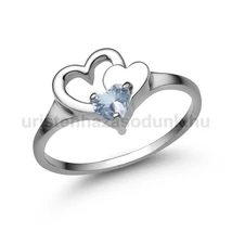 E353FK - AKVAMARIN köves Fehér arany Eljegyzési Gyűrű