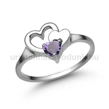 E353FM - AMETISZT köves Fehér arany Eljegyzési Gyűrű