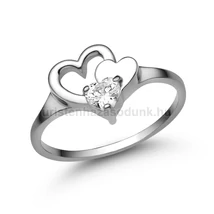 E353FC - CIRKÓNIA köves Fehér arany Eljegyzési Gyűrű