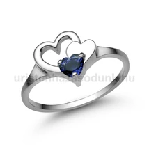 E353FZK - KÉK ZAFÍR köves Fehér arany Eljegyzési Gyűrű