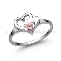 E353FZR - RÓZSASZÍN ZAFÍR köves Fehér arany Eljegyzési Gyűrű