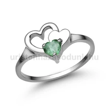 E353FS - SMARAGD köves Fehér arany Eljegyzési Gyűrű