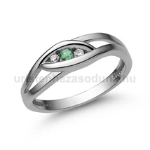 E354FS_C - SMARAGD - CIRKÓNIA köves Fehér arany Eljegyzési Gyűrű E354FS_C - SMARAGD - CIRKÓNIA köves Fehér arany Eljegyzési Gyűrű
