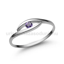 E355FM - AMETISZT köves Fehér arany Eljegyzési Gyűrű