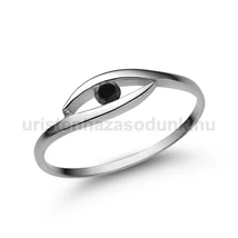 E355FBB - FEKETE GYÉMÁNT köves Fehér arany Eljegyzési gyűrű