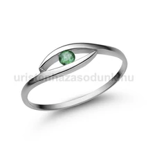 E355FS - SMARAGD köves Fehér arany Eljegyzési Gyűrű