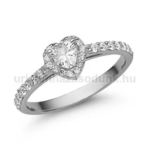 E356FZF_B - FEHÉR ZAFÍR - GYÉMÁNT köves Fehér arany Eljegyzési Gyűrű