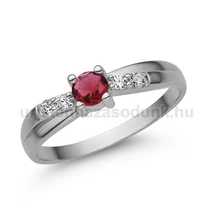 E358FR_C - Rubin - CIRKÓNIA köves Fehér arany Eljegyzési gyűrű E358FR_C - Rubin - CIRKÓNIA köves Fehér arany Eljegyzési gyűrű