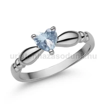 E359FK - AKVAMARIN köves Fehér arany Eljegyzési Gyűrű