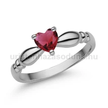 E359FR - Rubin köves Fehér arany Eljegyzési gyűrű