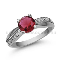 E360FR_C - Rubin - CIRKÓNIA köves Fehér arany Eljegyzési gyűrű E360FR_C - Rubin - CIRKÓNIA köves Fehér arany Eljegyzési gyűrű
