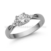 E361FZF_B - FEHÉR ZAFÍR - GYÉMÁNT köves Fehér arany Eljegyzési Gyűrű